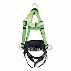 Peakworks V8255213 Contractor Harness, Side/Back D-Rings, Large, Chest Pass Thru/Legs Grommet/Torso Friction