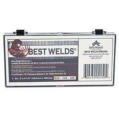 Best Welds 932145125 Glass Magnifier Plate, 2 In X 4.25 In, 1.25 Diopter, Clear