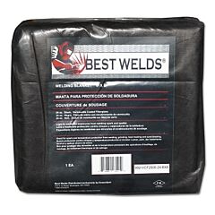 Best Welds Vcf2500246X6 Welding Blanket, 6 Ft X 6 Ft, Fiberglass, Black, 24 Oz