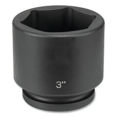 Grey Pneumatic 4116R Impact Socket, 1 In Drive Size, 3-5/8 In Socket Size, Hex, 6-Point, Standard Length