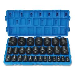 Grey Pneumatic 8029 Impact Socket Set, 3/4 In Dr, Sae, 6-Point, 3/4 In To 2-1/2 In, 29-Pc Std Length