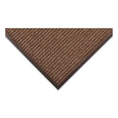 Notrax 117S0310Br Heritage Rib Heavy-Weight Scraper Entrance Mat, 117, 3/8 In X 3 Ft W X 10 Ft L, Needle-Punched Yarn, Vinyl Backing, Brown