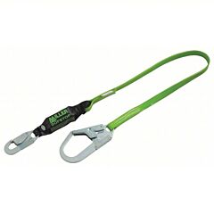 Honeywell 922Pcr/6Ftgn Shock-Absorbing Lanyard: Shock Pack, Liquid Repellent, Steel Rebar Hook, 1 Leg
