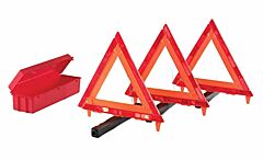 Cortina 95-03-009 Triangle Warning Kit, 3 Triangles In Living Hinge Box, 18 In, Red/Hi-Viz Orange