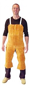 Tillman 4342 Bourbon Brown Premium Side Split Cowhide, 24" X 42" Split Leg Bib Apron