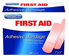 First Aid Only 90097 1" X 3" Plastic Bandages, 100/Box