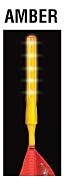 Checkers Fsled12-6-A Each 6" Glo-Worm Light Amber