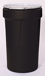 Eagle 1655Blkbg 55 Gallon Drum (Black) W/Plastic Lever-Lock Ring & Bung Lid