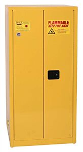 Eagle 6010X 60 Gallon Flammable Liquid Storage Cabinet - Yellow Two Door Self-Closing Two Shelves