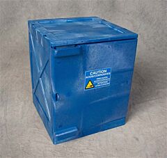 Eagle M04Cra 4 Gallon Poly Cabinet Bench Top, 1 Door, 2 Shelves - Blue