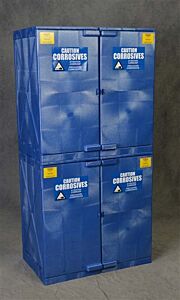 Eagle M48Cra 48 Gallon Poly Cabinet Modular 4 Doors, 8 Shelves - Blue