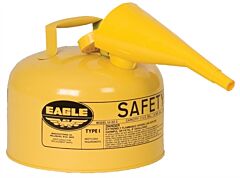 Eagle Ui-25-Fsy 2.5 Gallon Metal - Yellow W/F-15 Funnel