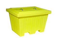 Enpac 1510-Ye Large Tote Bin With Lid And 4" Urethane Wheels, Yellow