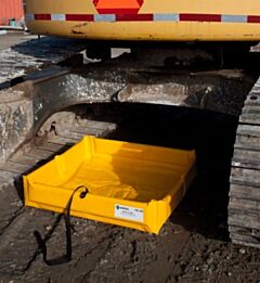 Enpac 5644-Ye-F 4' X 4' X 6" Folding Duck Pond Mini Berm, Yellow, 59 Gallon Capacity