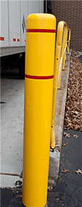 Enpac 79452Yr 4" X 52" Bollard Cover, Yellow With Red Reflective Tape