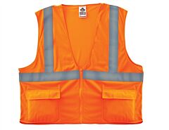 Ergodyne 21119 Glowear 8220Z Type R Class 2 Standard Mesh Vest, Orange, 4Xl/5Xl, 1/Each