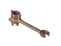 Justrite 08805 Drum Bung Wrench Fits Many 2" Or 3/4" Bung Styles, Brass Alloy