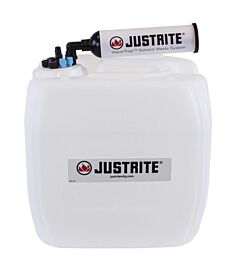 Justrite 12846 Vaportrap Un/Dot Carboy W/Filter Kit, 13.5L Hdpe, 70Mm Cap, 4 Ports 1/8" Od Tubing, 3 Ports 1/4" Od Tubing, 1 Port 1/4" Or 3/8" Hb