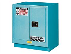 Justrite 8831022 Chemcor Under Fume Hood Corrosives/Acids Safety Cabinet, Capacity 19 Gallon, 1 Shelf, 2 Manual Close Doors, Blue