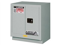 Justrite 8831042 Chemcor Under Fume Hood Corrosives/Acids Safety Cabinet, Capacity 19 Gallon, 1 Shelf, 2 Manual Close Doors, Silver