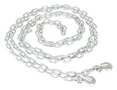 Vestil Ppc-20 Steel Chain With Grab Hook 20 Ft. Length, 1/4" Chain 6000 Lb. Pulling Capacity, Silver