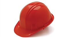 Pyramex Hp14020 Hard Hat 4 Point Snap Lock Suspension, Red