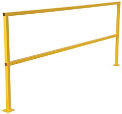 Vestil Sq-96 Steel Square Safety Handrail 98-1/2" X 4" X 42", Yellow