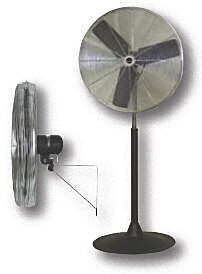 Vestil Ccrf-30-W Steel Commercial Circulating Wall Fan 30", Black/Silver