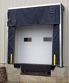 Vestil D-520-24 Vinyl Retractable Dock Shelter 24 In Black