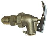 Vestil Dft-Al Brass Plated Aluminum Manual Drum Faucet With Lockable Handle 3/4" Bung