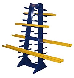 Vestil Dshz-4 Steel Double Sided Horizontal Bar Rack 30-1/4" X 30" X 83-7/8" 2600 Lb. Capacity, Blue
