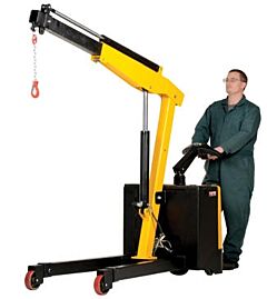 Vestil Epfc-25 Steel Electric Powered Floor Crane 2500 Lb. Retracted Capacity, Yellow