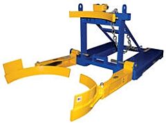 Vestil Fpdl-8-L Steel Fork Mounted Poly Drum Handler 56-1/4" X 28-1/2" X 22-3/8" 800 Lb. Capacity, Blue/Yellow