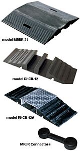 Vestil Mrbr-Con Molded Rubber Crossover Connectors 10-3/8" X 2-7/8" X 1-7/16", Black