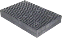 Vestil P-2436-2.625 Heavy Density Polyethylene Add-A-Level Base 36" X 24" X 2-7/8" 250 Lb. Capacity, Black