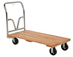 Vestil Vhpt-3672 Hardwood Platform Truck 36 In X 72 In 1,600 Lb. Capacity, Tan