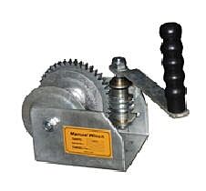 Vestil Wall-S Steel Single Wall Mounted Hand Winch 1500 Lb. Capacity, Silver