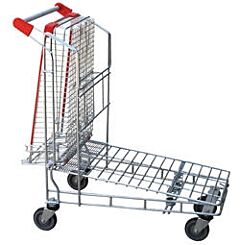 Vestil Wire-S Steel Nestable Wire Cart 36" X 17" X 40" 90 Lb. Capacity, Silver