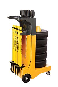 Vestil Wbs-Cart-Y Metal/Plastic Web Barrier Cart Package Yellow / Black