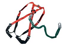 Vestil Wp-Lh-S Nylon Small Work Platform Harness With Lanyard Red