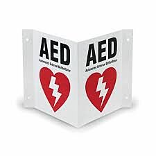 Aero Ca-01 Aed 3 View Wall Sign