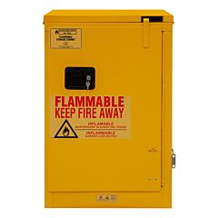 Durham 1012S-50 Fm Approved, Flammable Storage Cabinet, 12 Gallon, 1 Door, Self Close, 1 Shelf, Safety Yellow