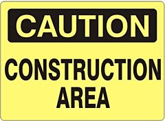 Safehouse Signs Construction Area - Caution Sign, 10" X 14", Plastic (.040)