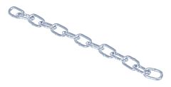 Vestil Chain-316-Pf-Galv Galvanized Steel Bollard Safety Chain Per Foot 3/16 In. Thickness Silver