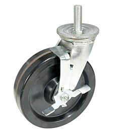 Vestil Cst-Ve-8X2Ph-Sts-Br Phenolic Stem Swivel With Side Brake Caster 8 In. Diameter X 2 In. Width 1300 Lb. Capacity Black/Silver