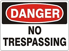 Safehouse Signs No Trespassing - Danger Sign, 10" X 14", Aluminum (.040)