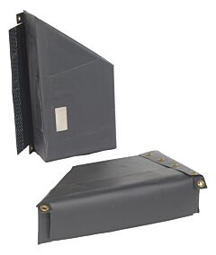 Vestil D-520-24-Dp Vinyl Dock Seal Draft Blocker 24" Length, Black / Yellow