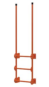 Vestil Dkl-3-Or Steel Walk Through Dock Ladder 3 Step 300 Lb. Capacity Orange