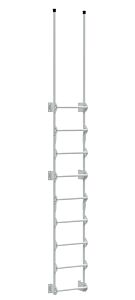 Vestil Dkl-9-Wt Steel Walk Through Dock Ladder 9 Step 300 Lb. Capacity White