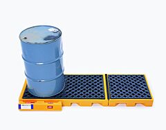 Vestil Dr-3-Ut Polyethylene Ultra Spill Pallet 3 Drum Capacity, 4500 Lbs. Yellow